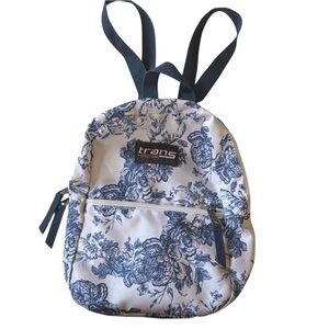 Trans by Jansport | White & Blue Floral Light Springtime Mini Bag Fashion School